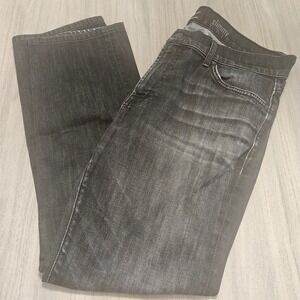 7 For All Mankind Slimmy Luxe Performance Mens Black Faded Jeans Size 36x30